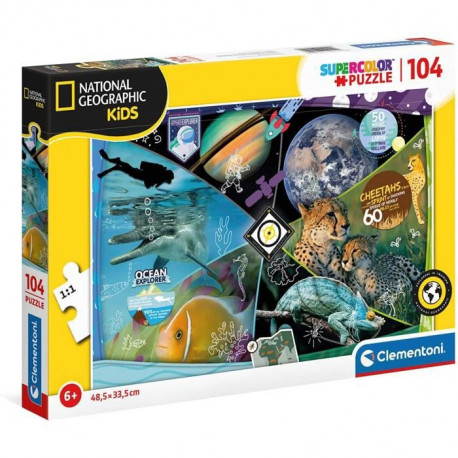 Clementoni - 25715 - National Geographic Kids 104 pieces - Explorers in Training