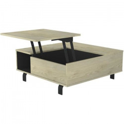 Table basse relevable - L 90 x P 90 x H 37 cm - RUSH