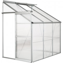 BEAU RIVAGE Serre de jardin polycarbonate adossée 2,4 m²