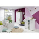 CLEVER Chambre complete bébé : lit 70*140cm + commode + armoire