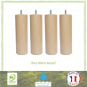 Jeu de pieds cylindriques en bois Ø 6,2 cm - H 17 cm - Lot de 4