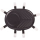 LITTLE BALANCE 8488 Cheese & Grill Party, Raclette Grill Plancha 3 en 1, 8 personnes,  900 W, Noir & Blanc