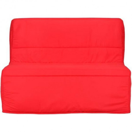 Banquette BZ - Tissu Rouge - L 122 x P 101 x P 95 cm - EVA