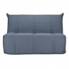 COMFORT BULTEX Banquette BZ 3 places - Tissu Gris - Made in France - L 143 x P 101 x P 95 cm - SANNA