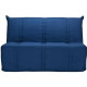 COMFORT BULTEX Banquette BZ 3 places - Tissu Marine - Made in France - L 143 x P 101 x P 95 cm - SANNA