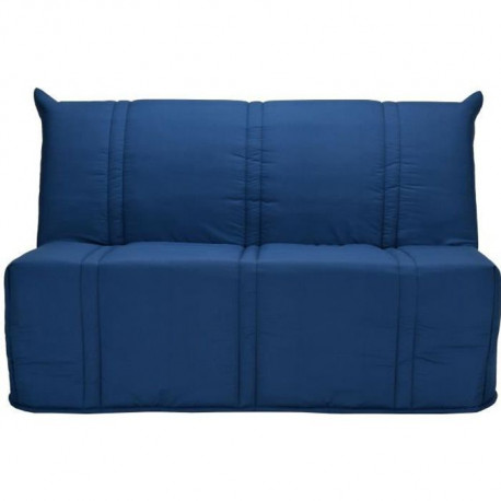 COMFORT BULTEX Banquette BZ 3 places - Tissu Marine - Made in France - L 143 x P 101 x P 95 cm - SANNA
