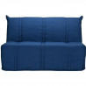 COMFORT BULTEX Banquette BZ 3 places - Tissu Marine - Made in France - L 143 x P 101 x P 95 cm - SANNA