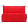 COMFORT BULTEX Banquette BZ 3 places - Tissu Rouge - Made in France - L 143 x P 101 x P 95 cm - SANNA