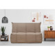COMFORT BULTEX Banquette BZ 3 places - Tissu Taupe - Made in France - L 143 x P 101 x P 95 cm - SANNA
