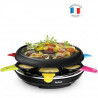 TEFAL RE123800 Raclette Série Collector ChefClub, 1200 W, Multifonction, Jusqu'a 6 pers, Revetement Powerglide, Fabriqué en F…