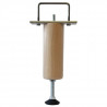 Pied de lit renfort réglable en bois hetre massif verni incolore - H 21 a 25 cm