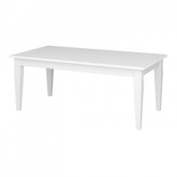 STEENS Table basse - MDF - Laqué blanc - L 130 x P 70 x H 51,3 cm - VENICE