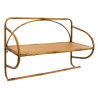 Etagere murale en métal imitation bambou - L. 52 x l. 17 x H. 31,5 cm - Marron