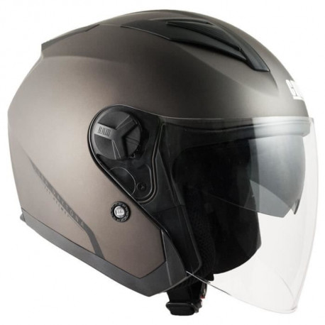 CGM casque jet 130A Daytona marron mat