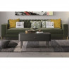 GAMI Table basse carée 1 tiroir - Décor noir - L 87 x P 87 x H 41 - FERREL