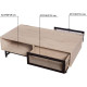 Table basse avec 2 tiroirs - Noir et chene - 110 x 60 x 34 cm - VENTURY