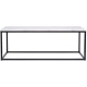 Table basse rectangulaire - décors marbre pietement métal noir - L 120 x l 60 x H 43 cm - MABLE