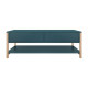 Table basse 2 tiroirs - Bleu et bois - L 120 x P 60 x H 42 cm - ANKARA