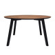 Table basse ronde - Noyer et noir - L 80 x P 80 x H 42 cm - SELIN