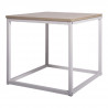 Table d'appoint Carré  - Bois et Blanc - Style industriel - L 50 x P 50 x H 45 cm - KITTY