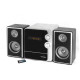 INOVALLEY CH17BTH Chaîne Hifi avec lecteur CD - Bluetooth 5.0 - 2x25W - Radio FM - Port USB 2.0 - Affichage LED - Noir et bla…