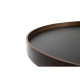 Table salon - Noyer et noir - - L 80 x P 80 x H 40 cm  - ROSA
