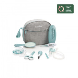 Babymoov Trousse de soin pour bébé, 9 Accessoires, avec Thermometre Digital, Bleue