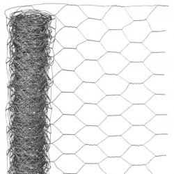 Nature Grillage métallique hexagonal 0,5 x 5 m 25 mm Acier galvanisé