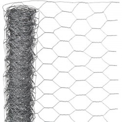 Nature Grillage métallique hexagonal 0,5 x 10 m 25 mm Acier galvanisé