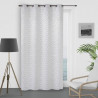 SOLEIL d'OCRE Rideau a oeillets Paon - 135 x 250 cm - Blanc