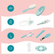 Babymoov Trousse de soin pour bébé, 9 Accessoires, avec Thermometre Digital, Bleue