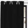 SOLEIL d'OCRE Rideau a oeillets Panama - Pur coton - 135 x 250 cm - Noir