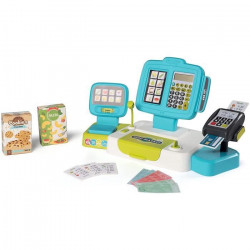 Smoby - Grande Caisse Enregistreuse - 30 Accessoires - Balance Mécanique - Vraie Calculatrice + Scanner Son et Lumiere