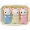 SYLVANIAN FAMILIES 5337 Les Triplés Souris Marshmallow - Les bébés