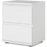 TVILUM Chevet 2 tiroirs - Décor Blanc - L 40,2 x P 34 x H 48,2 cm - OMAHA