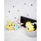 AROUND THE CRIB Peluche Lune Lumineuse - Gris/Rose foncé