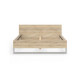 LIGNE Lit adulte 160x200 cm - Pieds en métal - Ton chene
