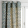 Rideau jacquard Chenille - 140 x 260 cm - Bleu