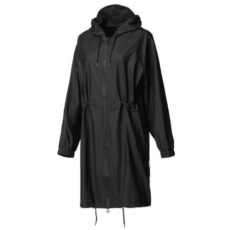 RAINS Imperméable Long Noir Femme