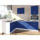 EXTRA Cuisine complete d'angle colonne - L 300cm - Bleu Mat
