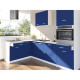 EXTRA Cuisine complete d'angle colonne - L 300cm - Bleu Mat