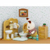 SYLVANIAN FAMILIES - 5015 - Le frere lapin chocolat et toilettes - Le village