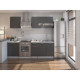 EXTRA Cuisine Complete avec plan de travail L 240 cm - Gris mat
