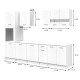 EXTRA Cuisine complete L 300 cm avec colonne - Blanc mat