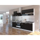 EXTRA - Cuisine complete L 240cm - Noir Laqué