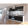 EXTRA - Cuisine complete L 240cm - Noir Laqué
