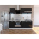 EXTRA - Cuisine complete L 240cm - Noir Laqué