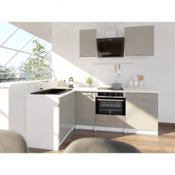 EXTRA - Cuisine complete d'angle L 240cm - Truffe Laqué