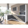 EXTRA - Cuisine complete d'angle colonne L 300cm - Gris Mat