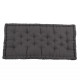 COTTON WOOD Coussin de palette 100 % Coton uni - 60x120x10 cm - Gris anthracite